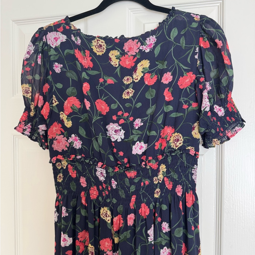 Hill House The Georgia Nap Dress in Navy Multi Peony Bouquet, size Medium - Picture 10 of 14